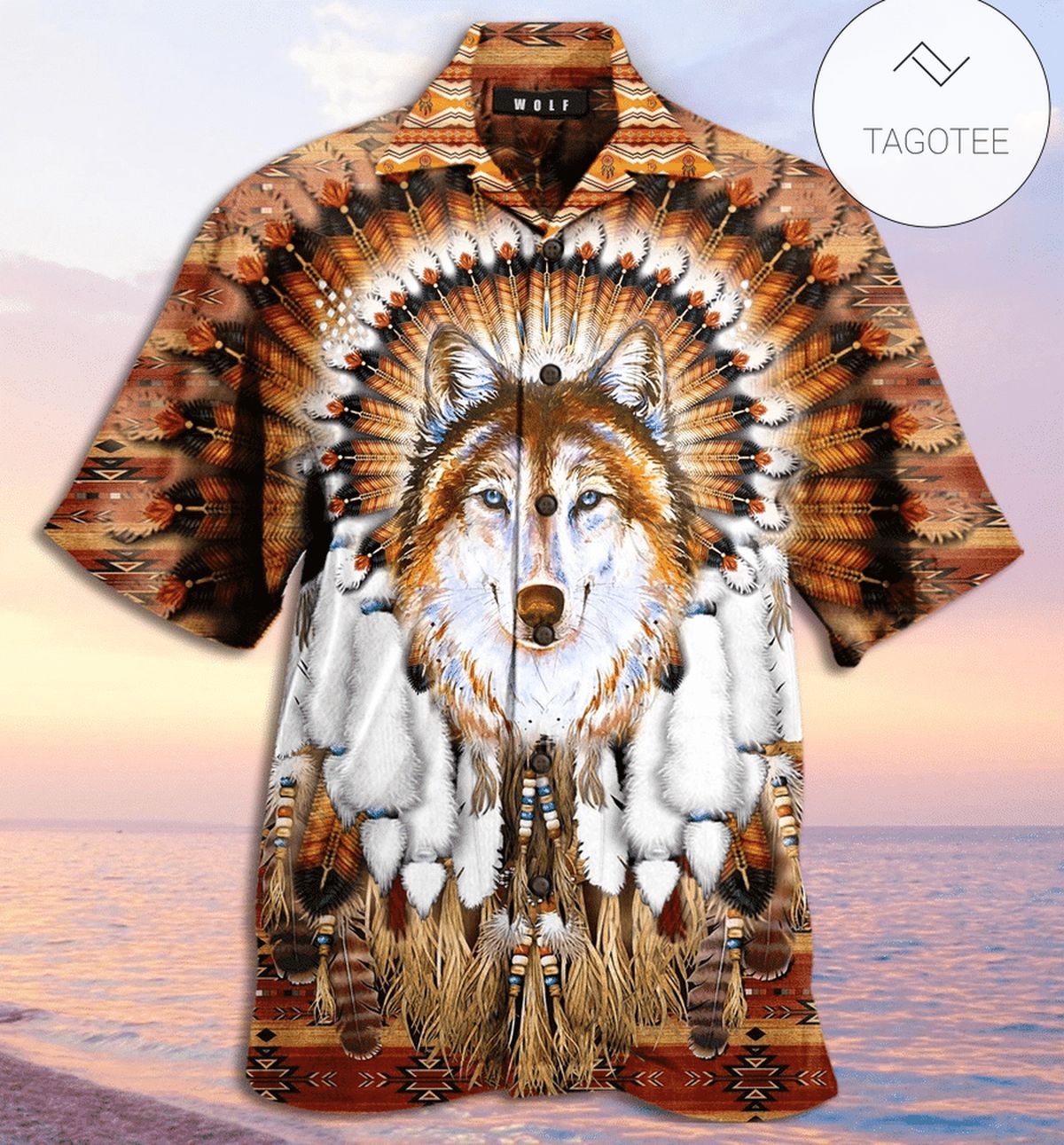 Native American Hawaii Shirt Native American Chief Eagle American Flag Hawaiian Shirt