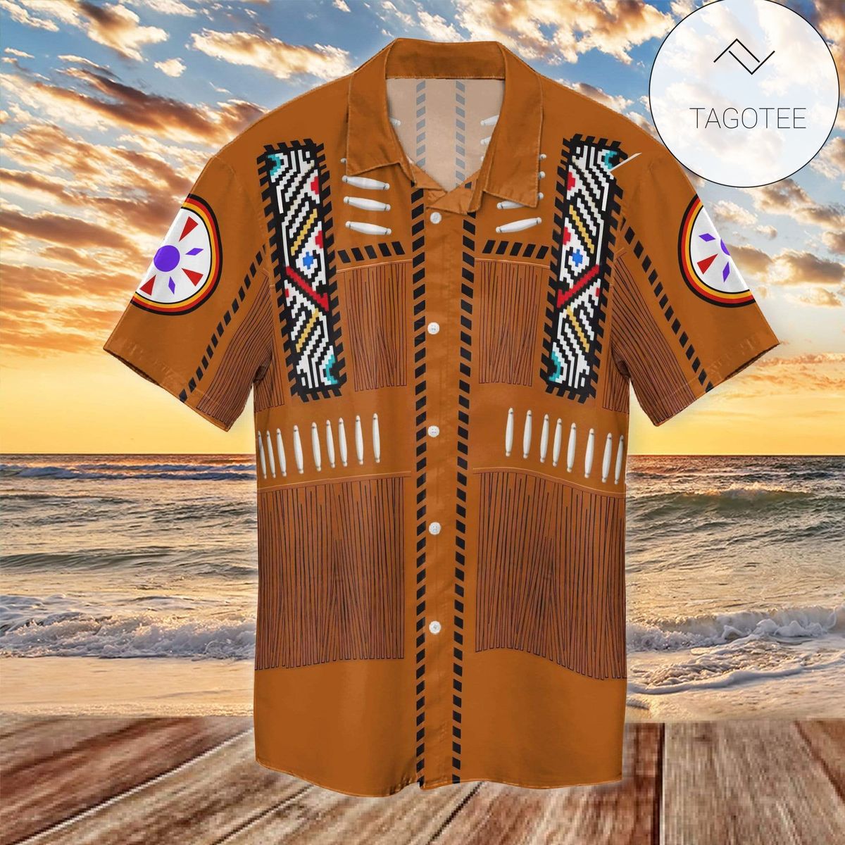 Native American Hawaii Shirt Native American Chief Riding Horse Hawaiian Shirt