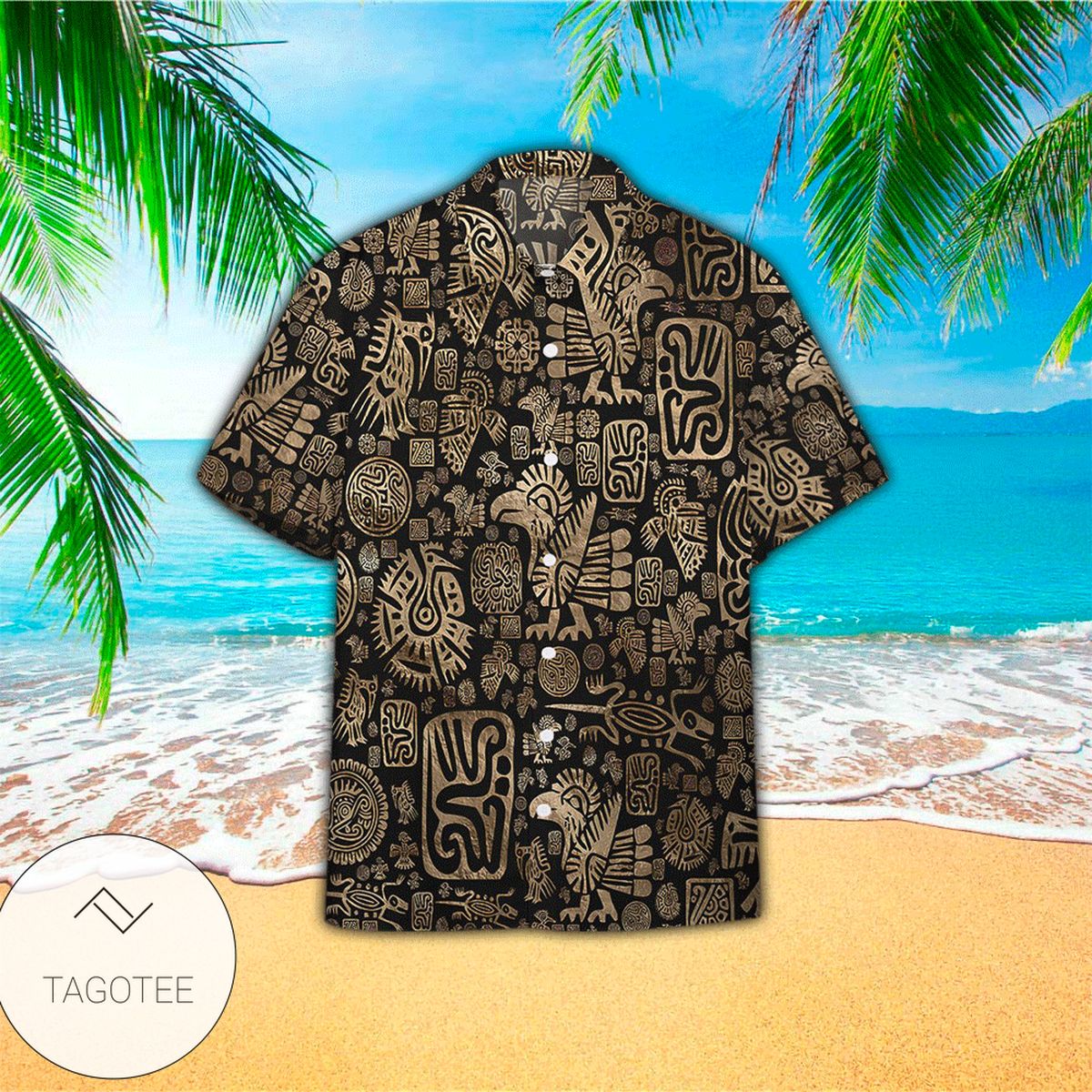 Native American Pineapple Chief Skull Hawaiian Shirt