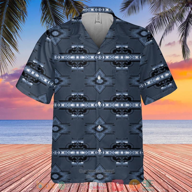 Native American Owl pattern Green Hawaiian Shirt