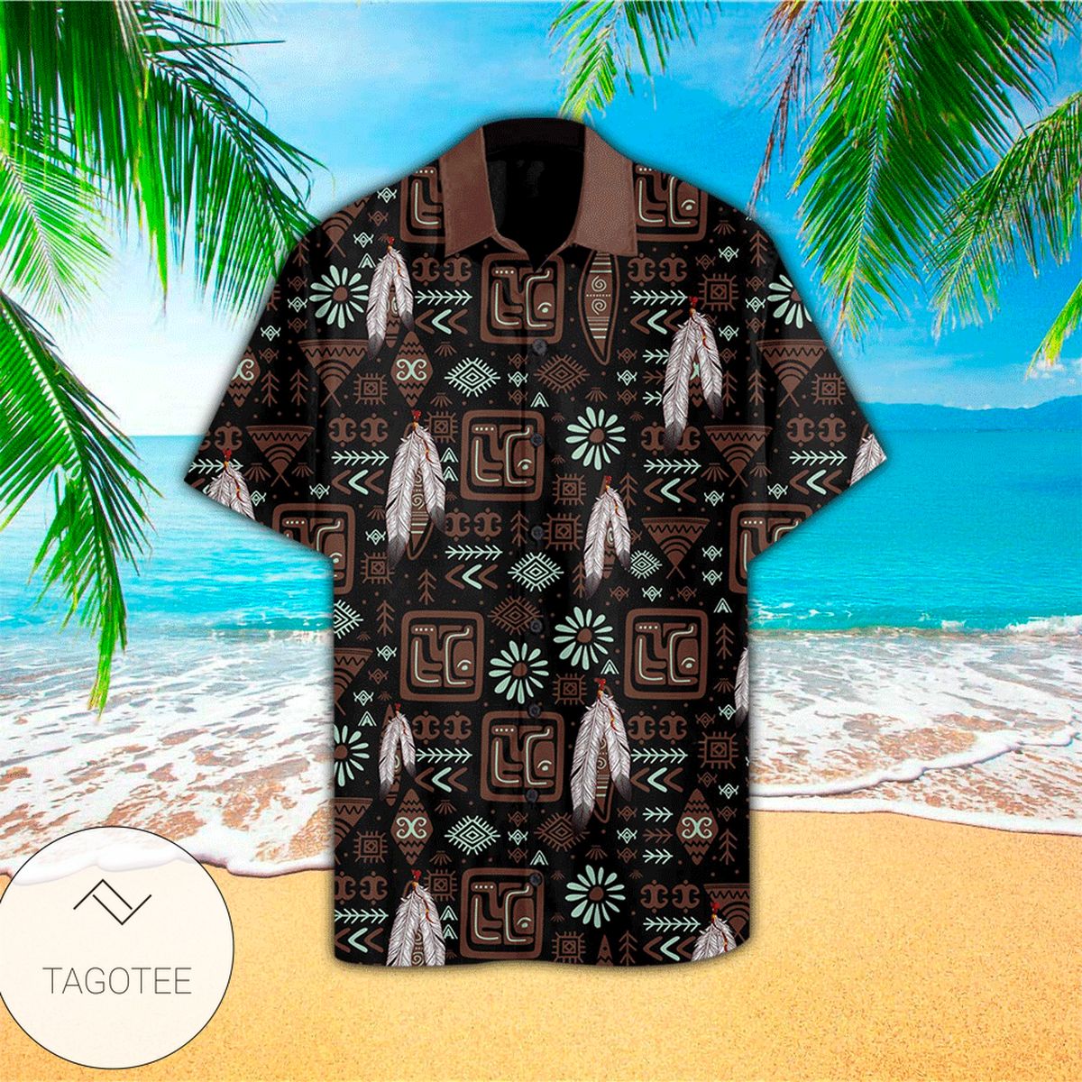 Native Pride 4 For Men And Women Graphic Print Short Sleeve Hawaiian Casual Shirt