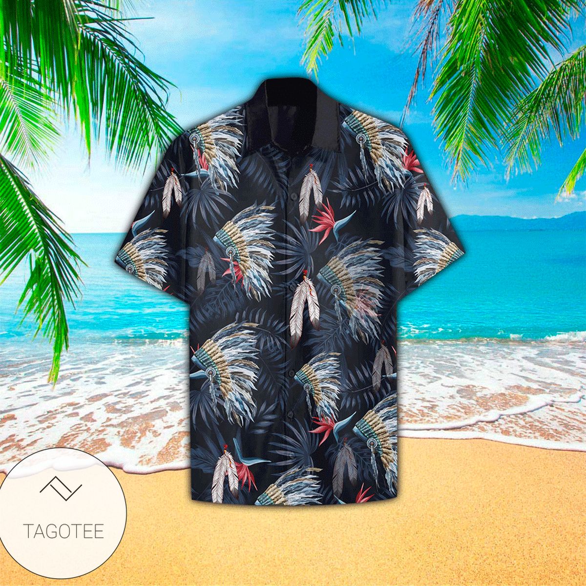 Native Style Love Peace Native American Hawaiian Shirt Beach