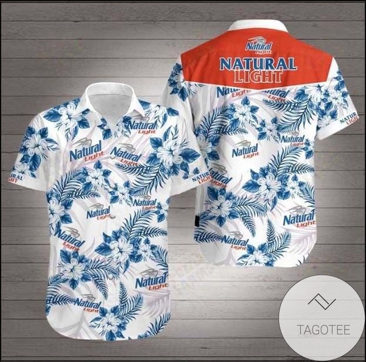 Natural Light Beer All Over Print 3D Summer Short Sleeve Hawaiian Beach Shirt