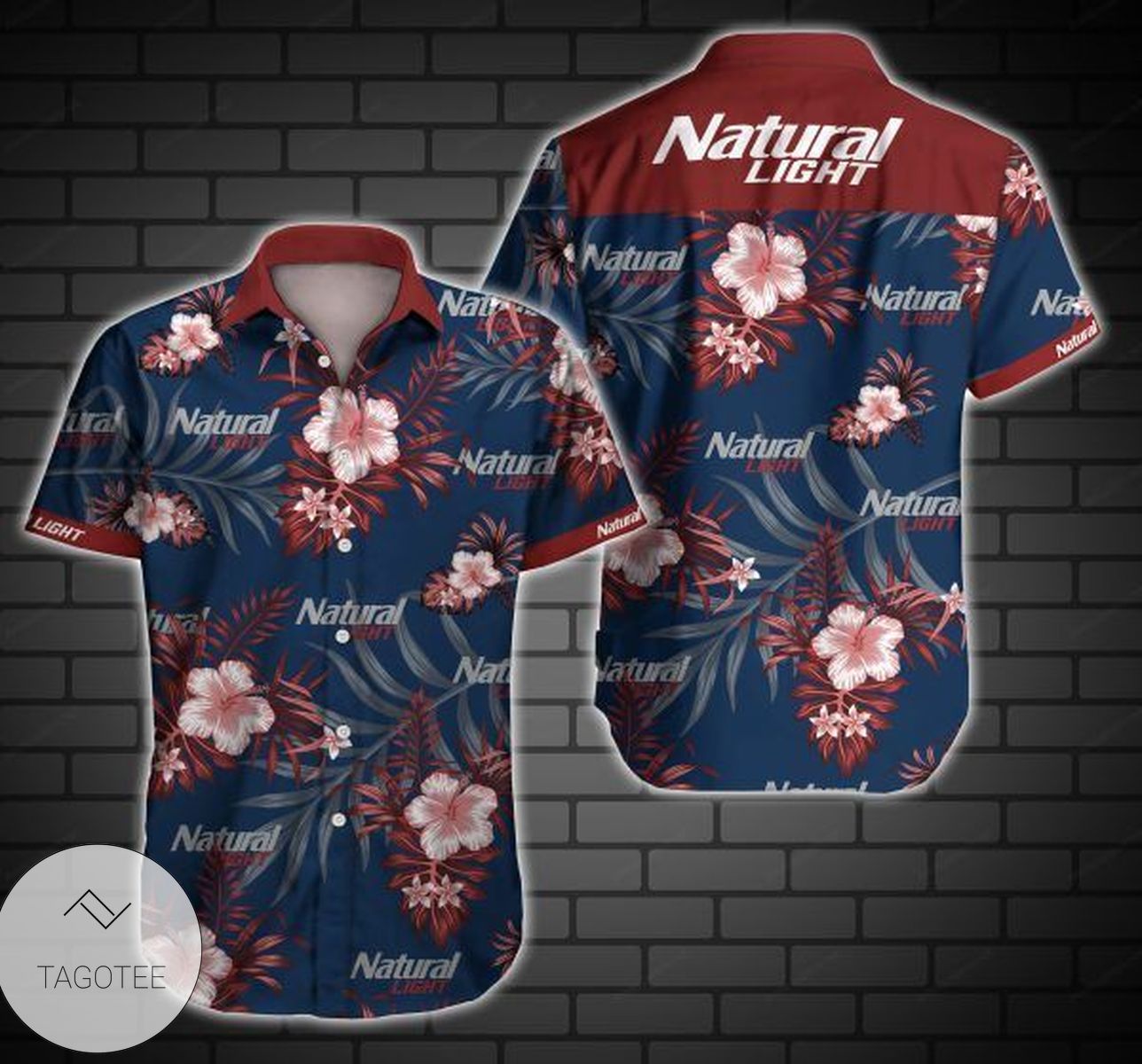 Natural Light Tropical Leafs All Over Print 3D Hawaiian Shirt