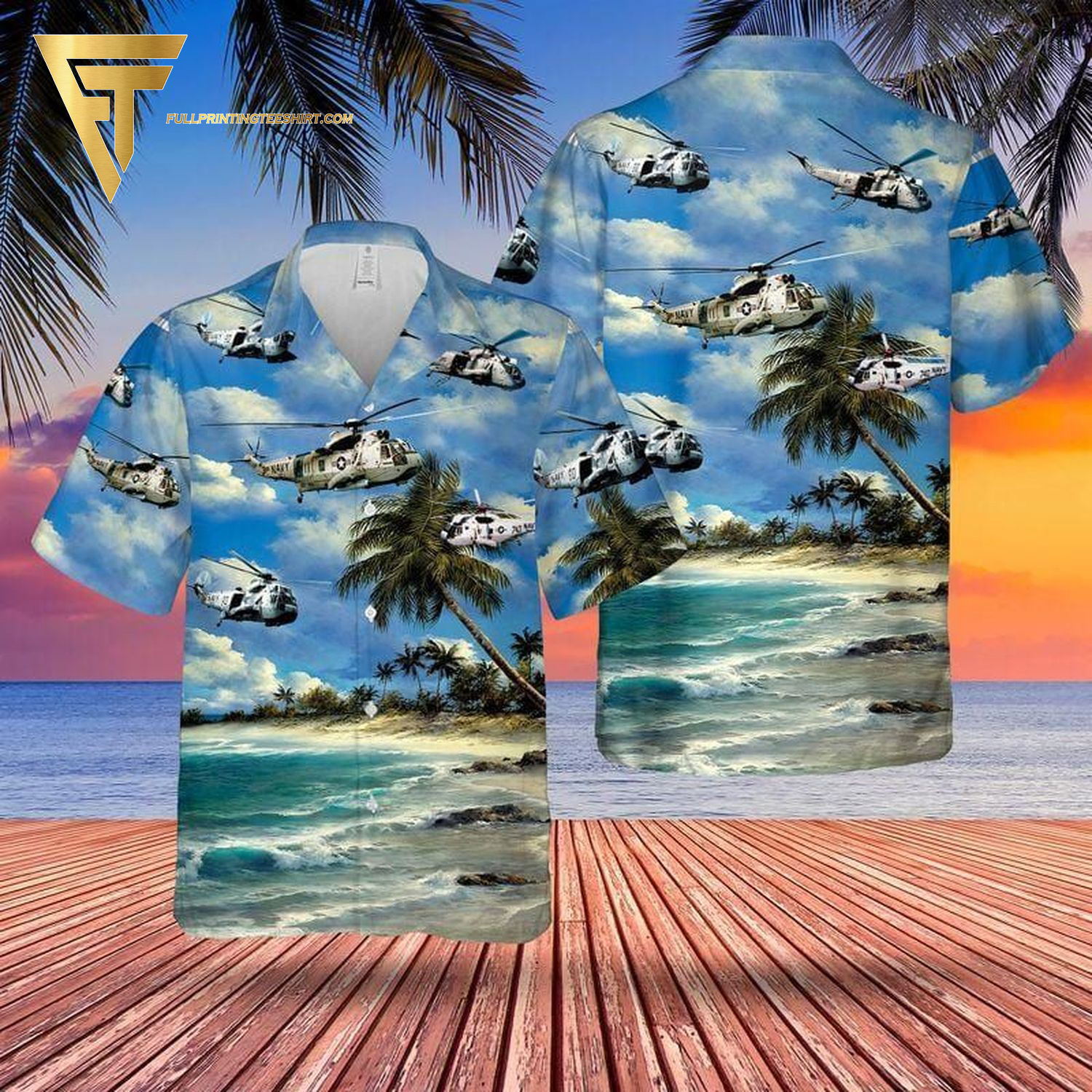 Kitesurfing fly high but stay grounded beautiful blue beach all over print hawaiian shirts and beach shorts