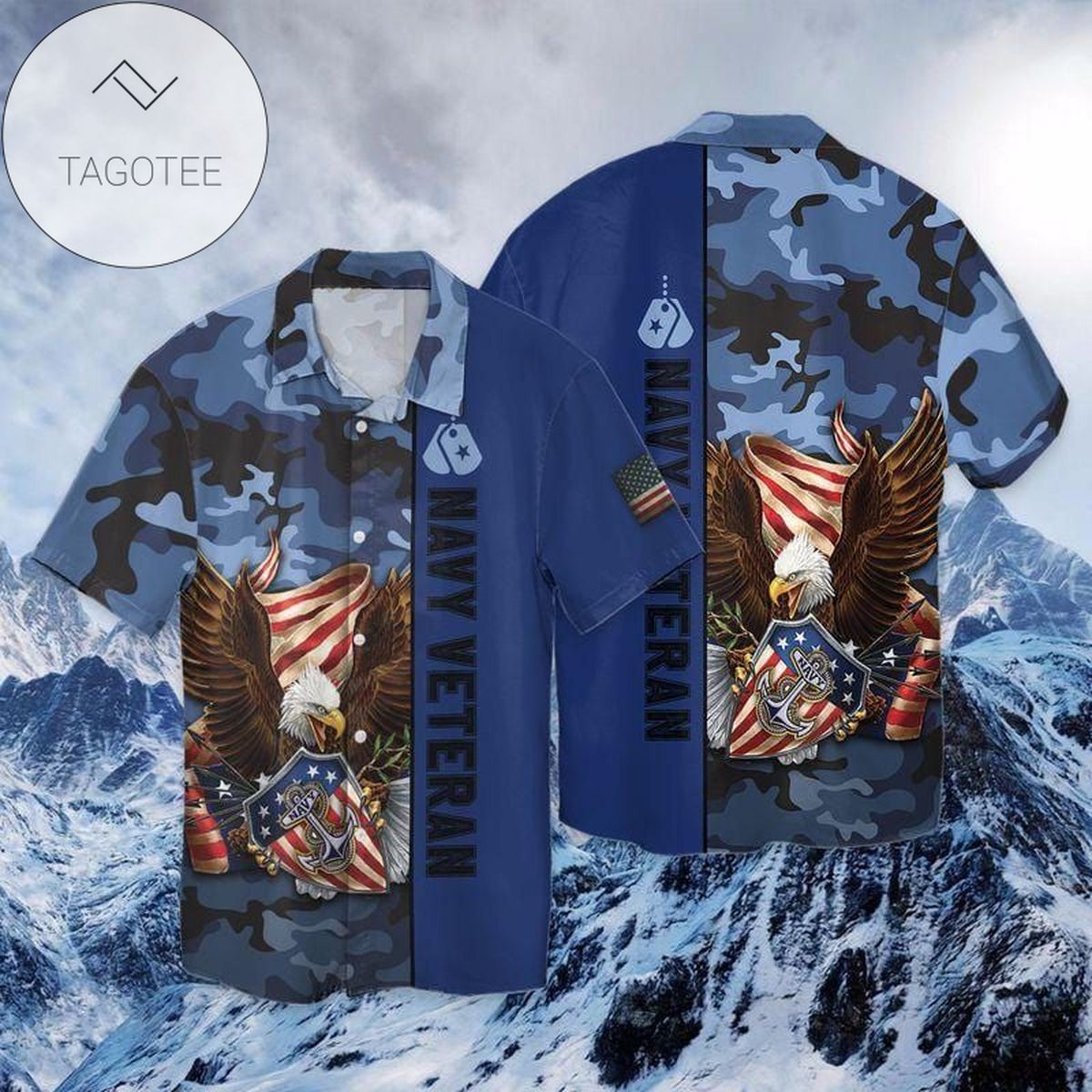 Navy Racing Motorcycle Unisex Hawaiian Shirts