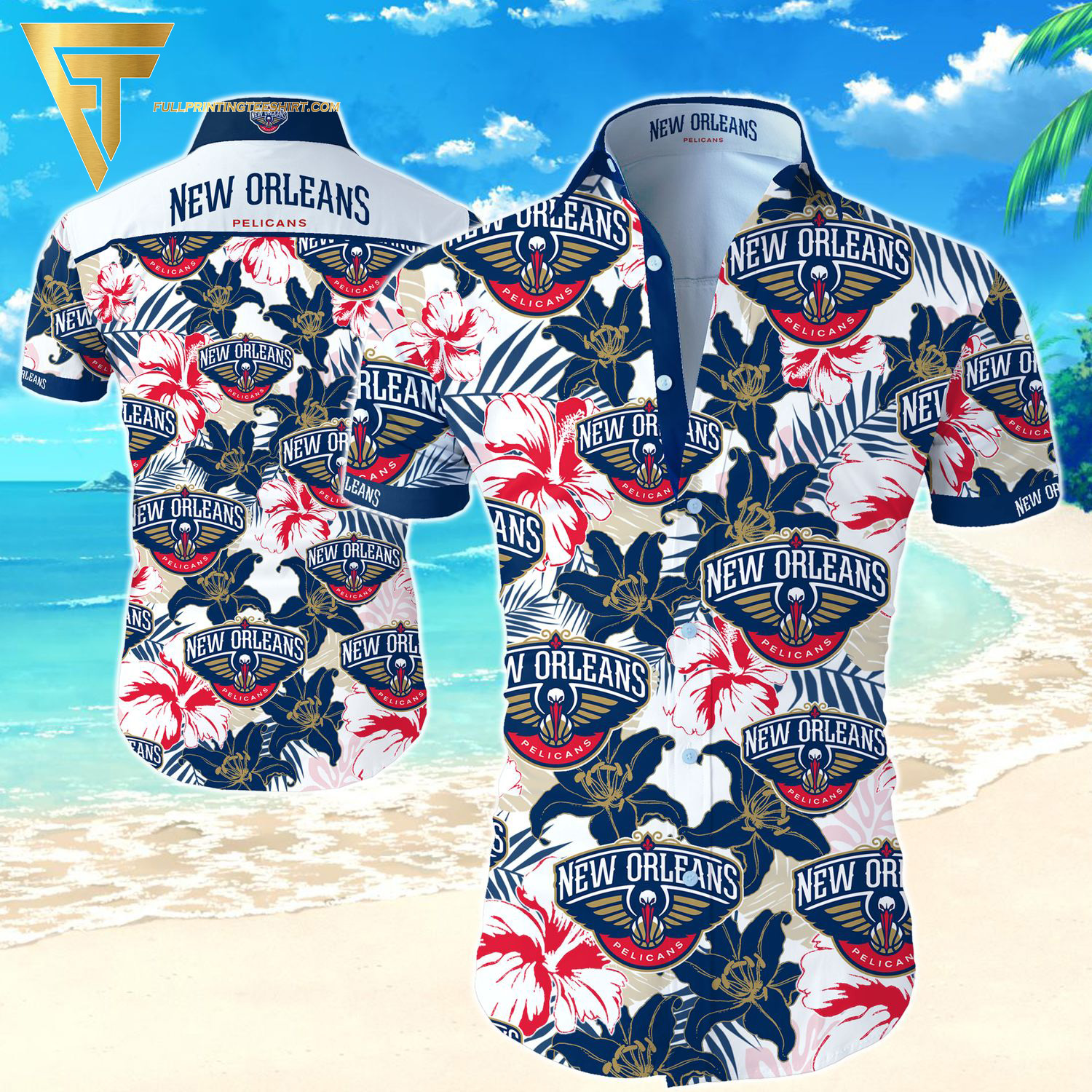 NCAA New Orleans Pelicans Sports Summer Hawaiian Shirt