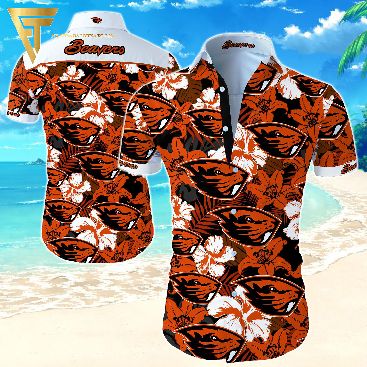 NCAA Oregon Ducks Summer Vacation Hawaiian Shirt