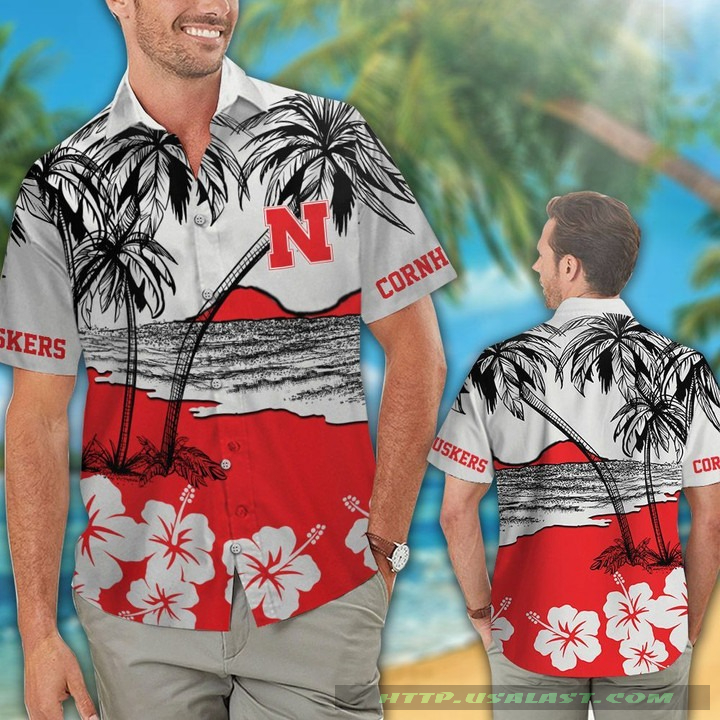 Nebraska Cornhuskers Camouflage Vintage Hawaiian Shirt