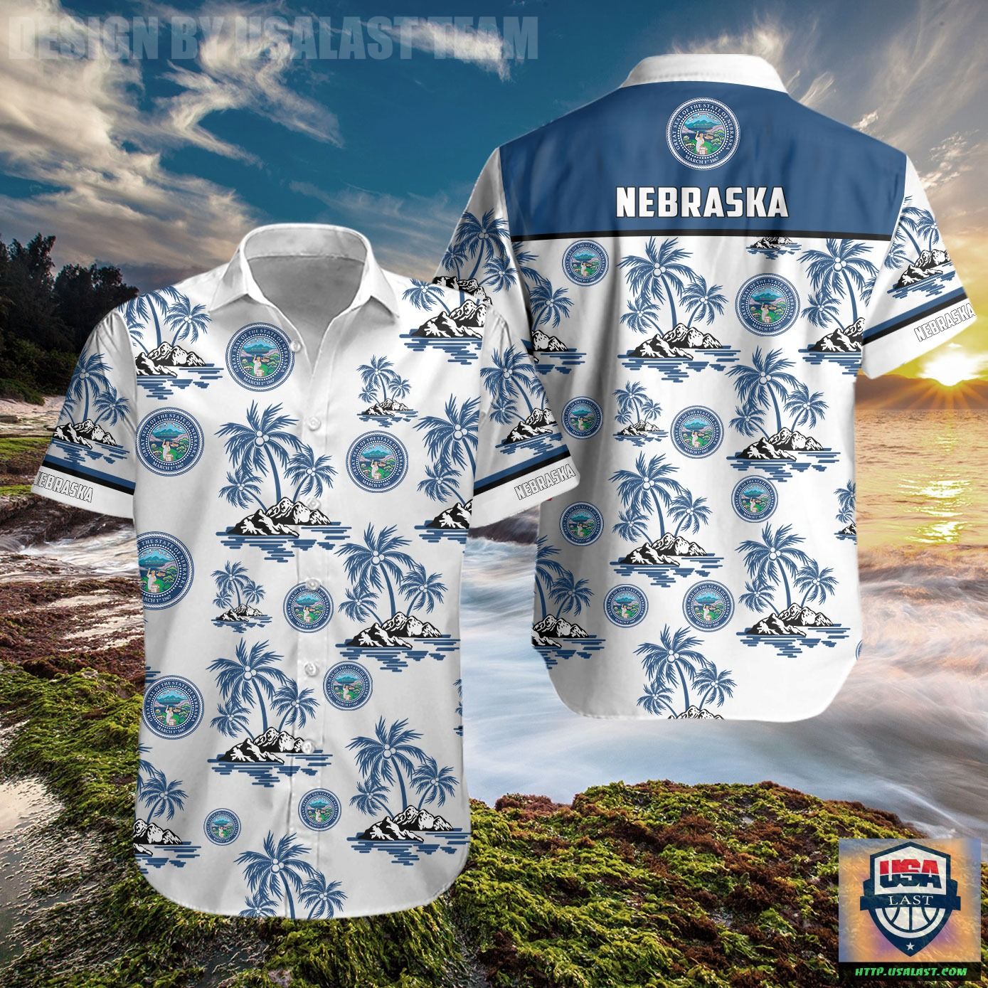 Nebraska Cornhuskers Skeleton Tropical Hawaiian Shirt