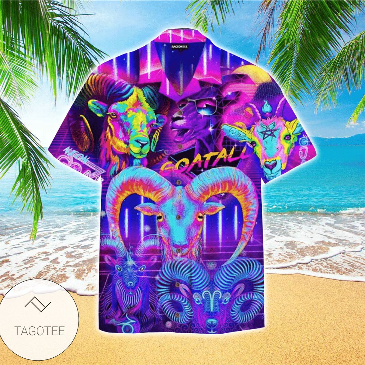 Neon Light Wolf Hawaiian Shirts #va