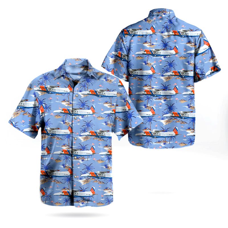 Netherlands Coastguard Kustwacht Nederland Eurocopter AS-365N-3 Dauphin 2 Hawaiian Shirt