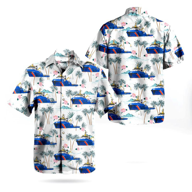 Netherlands Coastguard Kustwacht Nederland Eurocopter AS-365N-3 Dauphin 2 Hawaiian Shirt