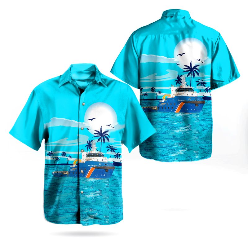 Netherlands Coastguard Kustwacht Nederland Ievoli Black Hawaiian Shirt