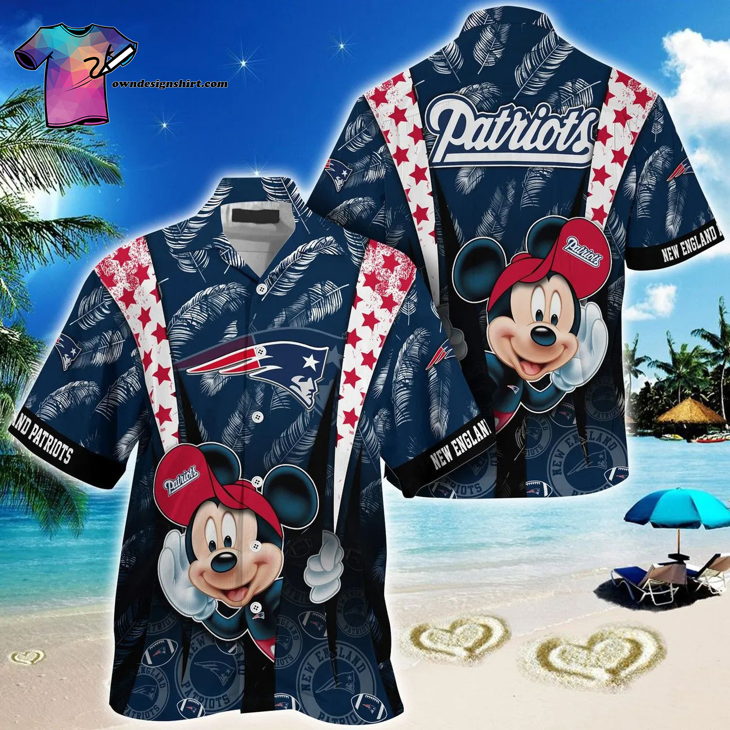 New England Patriots And Skull Summer Aloha Hawaiian Shirt