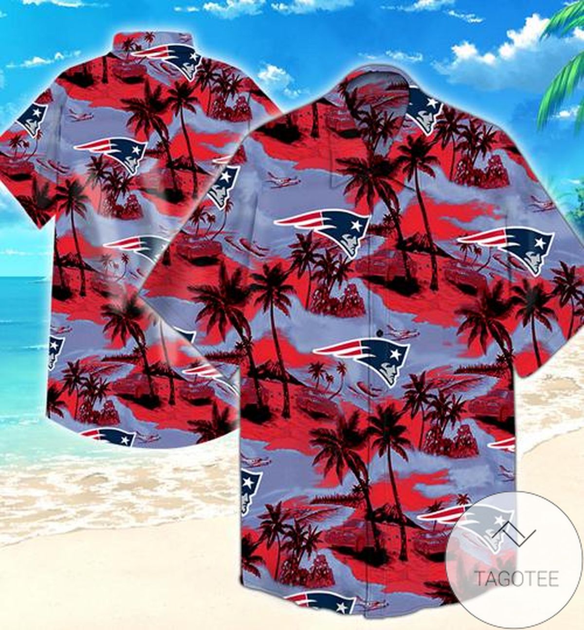 New England Patriots Authentic Hawaiian Shirt 2022 Floral Button Up Slim Fit Body