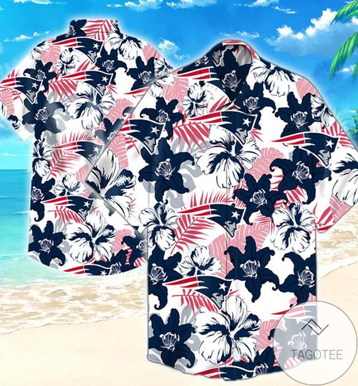 New England Patriots Floral All Over Print 3D Unisex Hawaiian Shirt And Beach Short