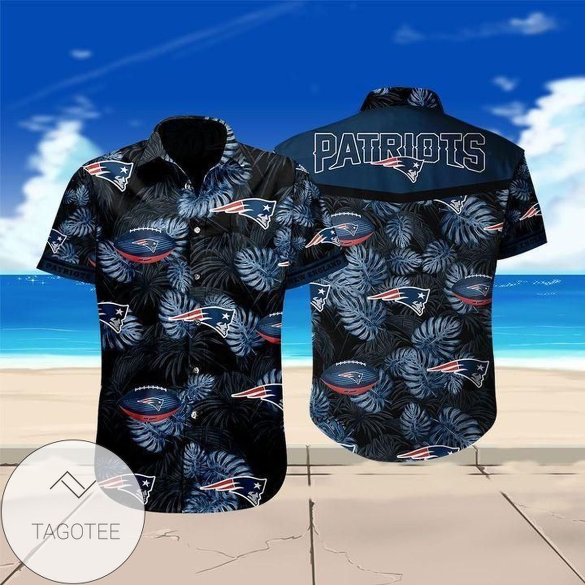 New England Patriots Football Hawaiian Shirt 3d