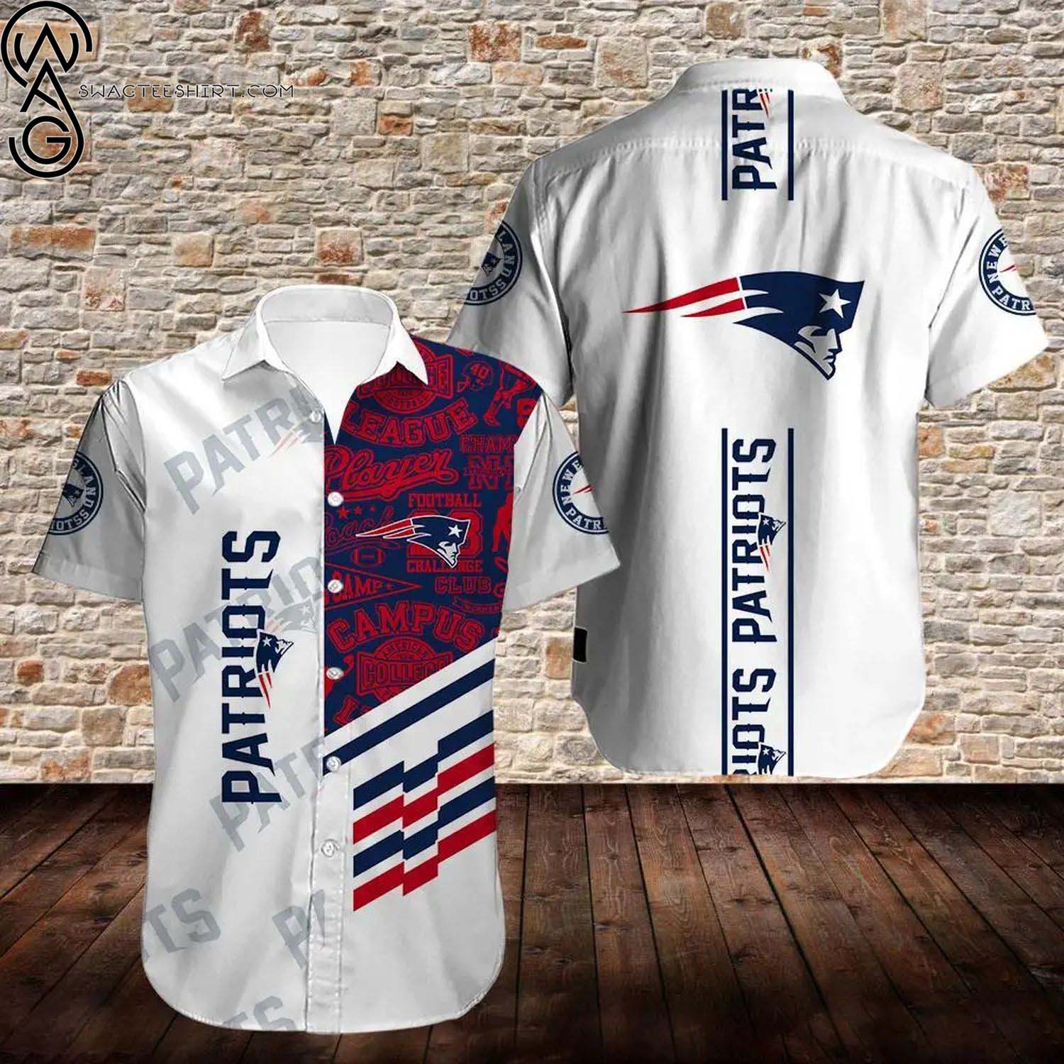 New England Patriots Football Team Full Printing Hawaiian Shirt