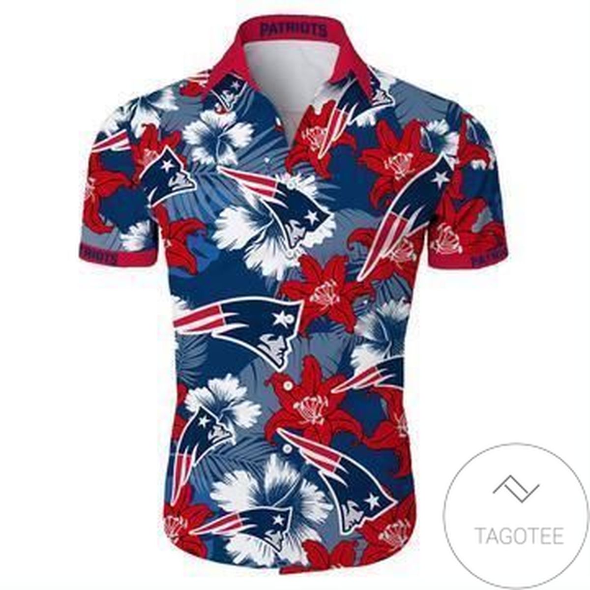 New England Patriots LV All Over Print Summer Short Sleeve Hawaiian Beach Shirt – White