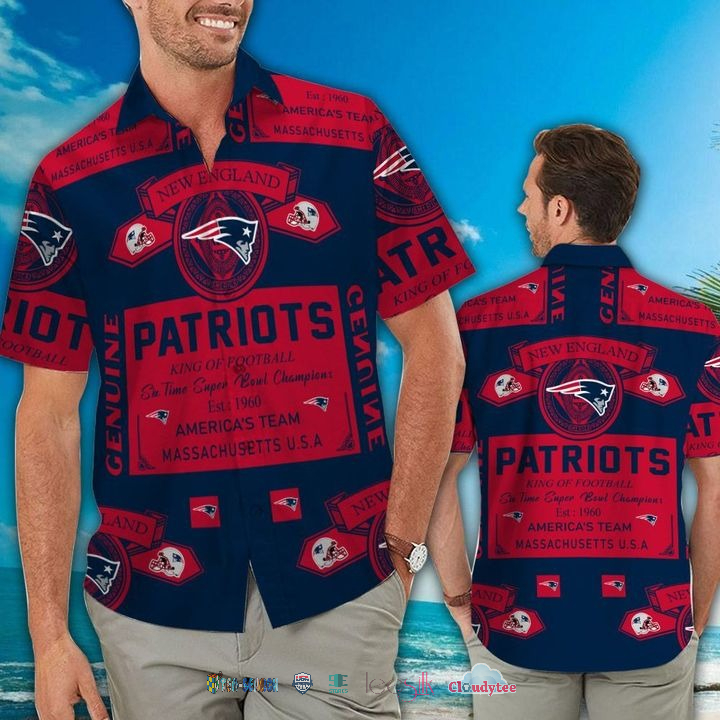 New England Patriots Ocean Fishes Hawaiian Shirt Beach Short