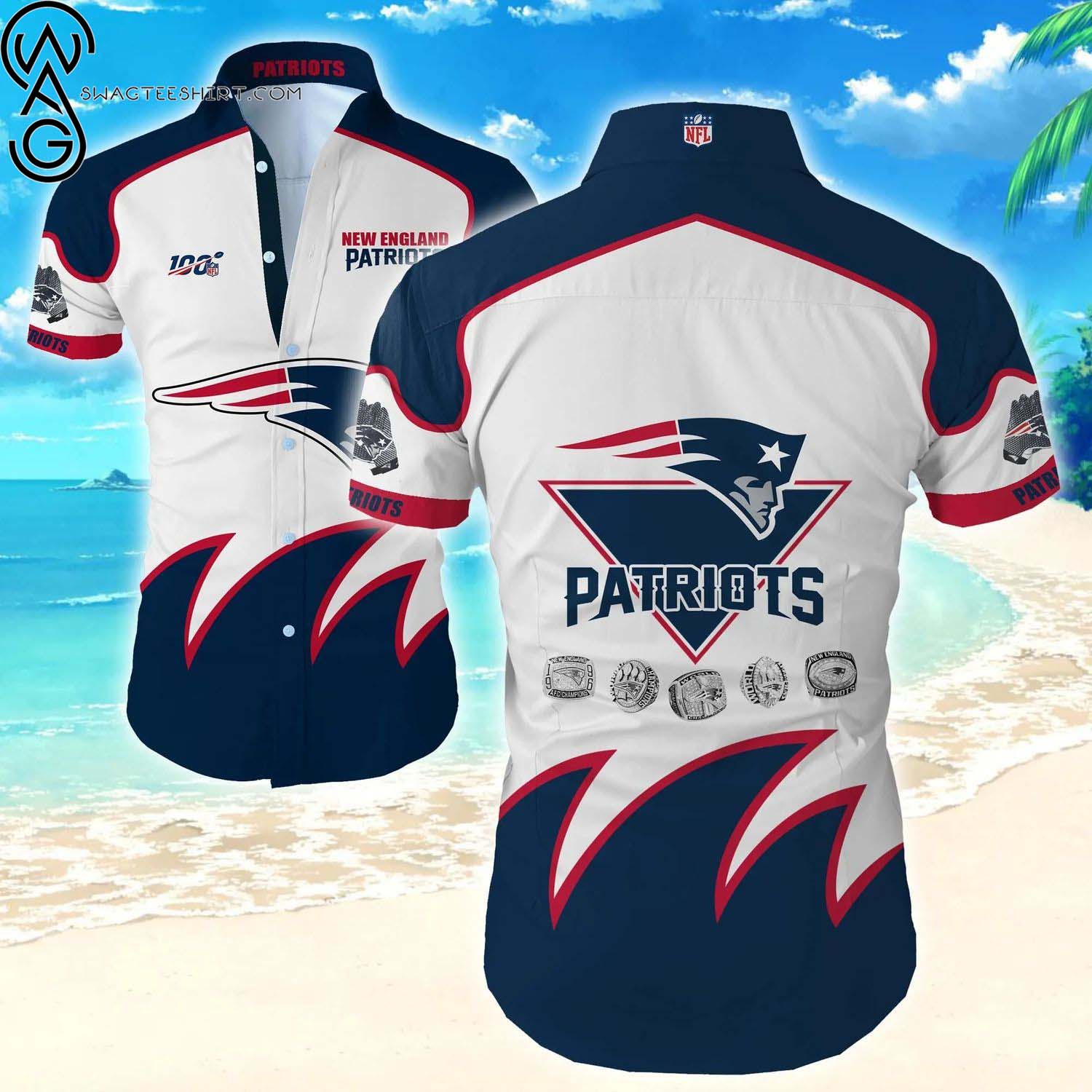 New England Patriots NFL Summer Aloha Hawaiian Shirt