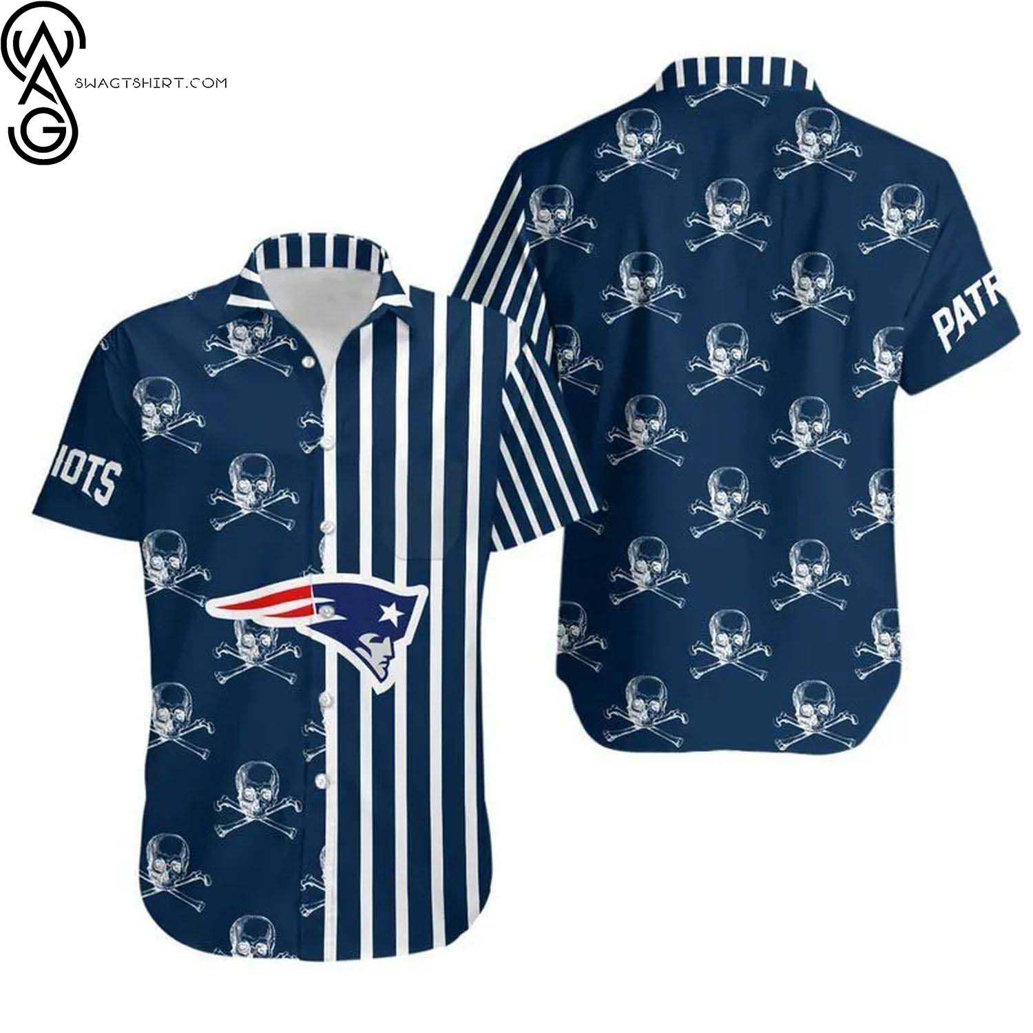 New England Patriots Sports Logo Summer Aloha Hawaiian Shirt