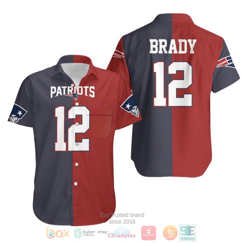 New England Patriots Tom Brady 12 Hawaiian Shirt