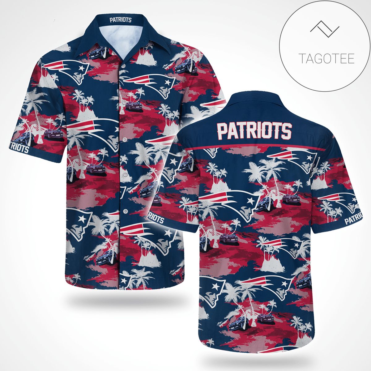 New England Patriots Tropical Flower Hawaiian Shirt