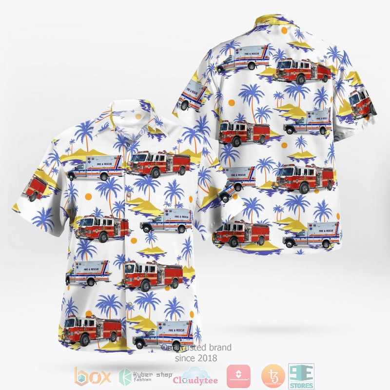 New Market Maryland New Market District Volunteer Fire Company Station 15 – Old Town New Market Hawaiian Shirt