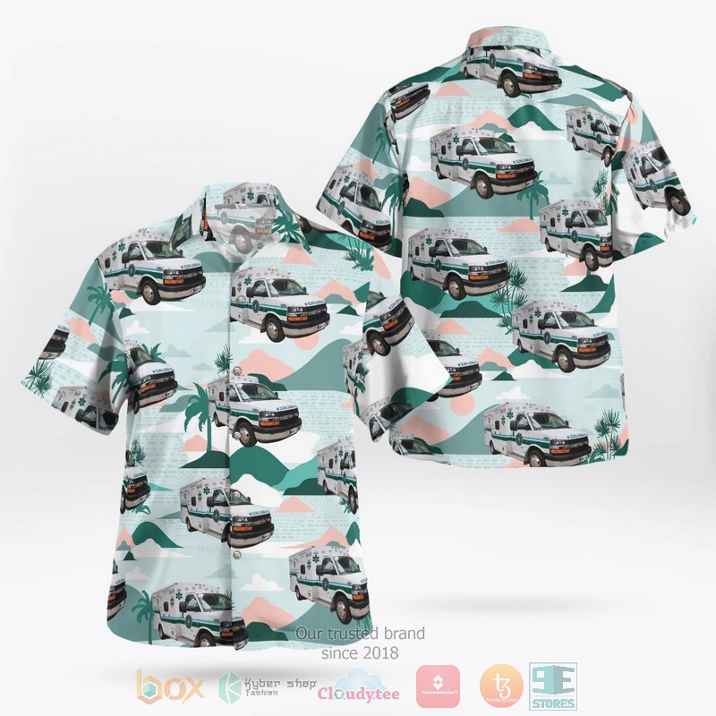 New Orleans Emergency Medical Services Louisiana Ambulance Hawaiian Shirt