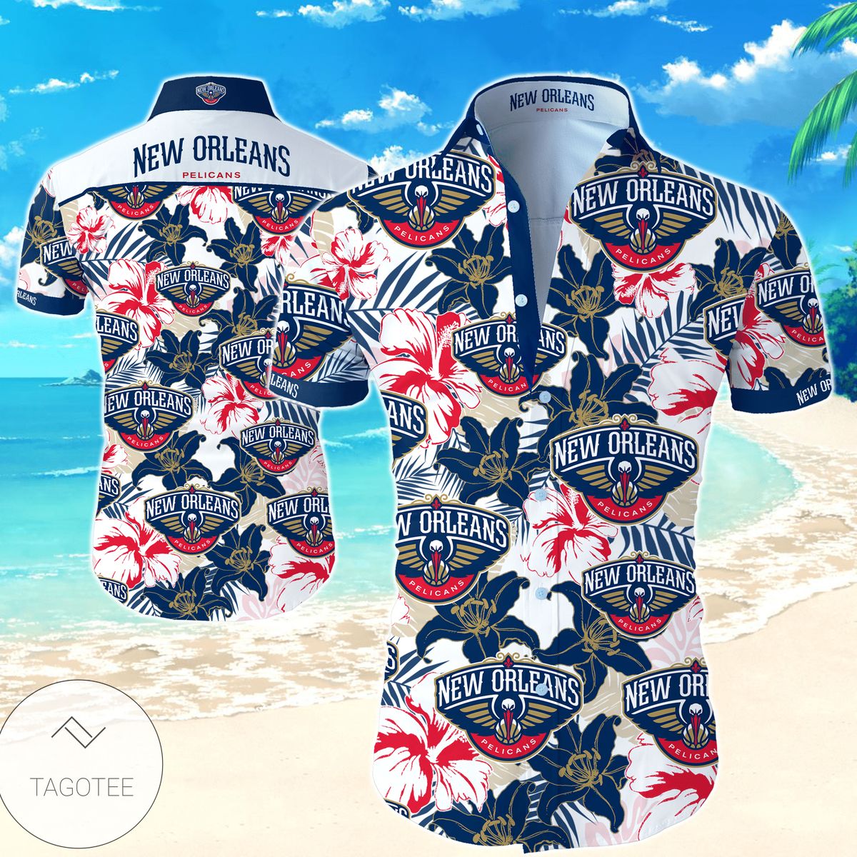 New Orleans Pelicans Style 2 Hawaii Fit Body Shirt