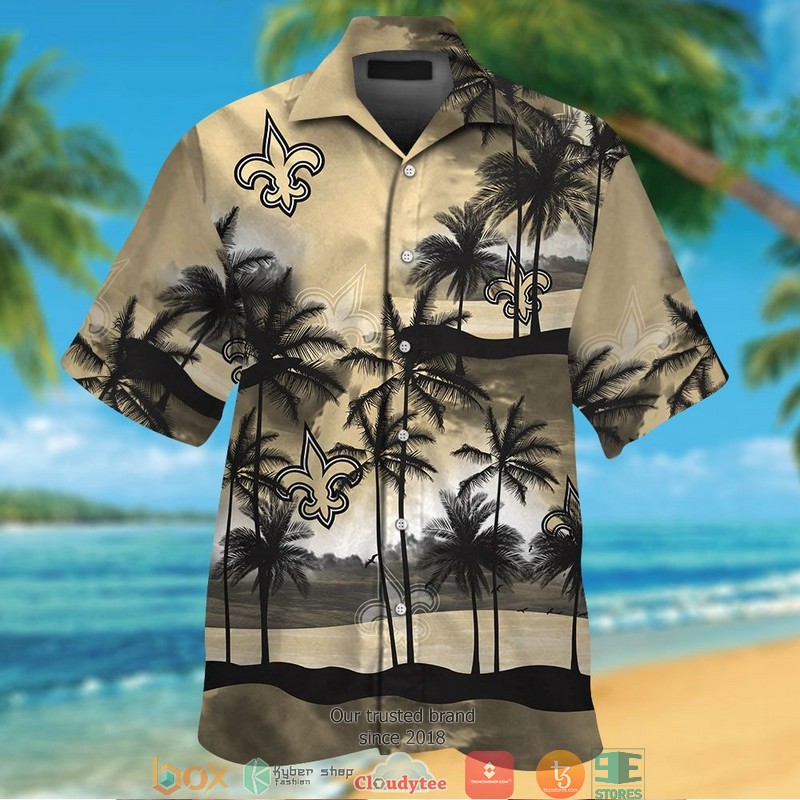 New Orleans Saints coconut island Ocean Hawaiian Shirt, Short