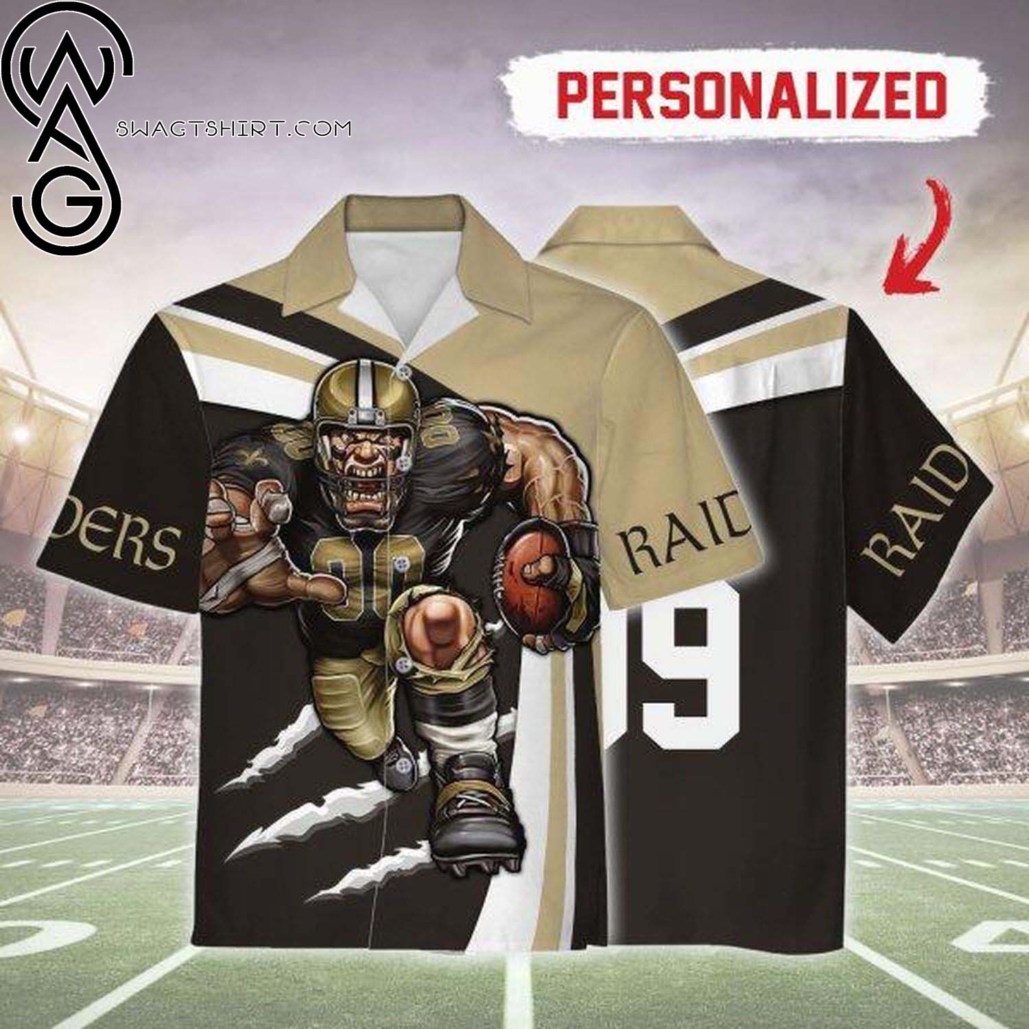 New Orleans Saints And Mickey Mouse Sports Fan All Over Print Hawaiian Shirt