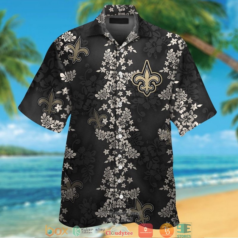 New Orleans Saints coconut island Ocean Waves Hawaiian Shirt, Short