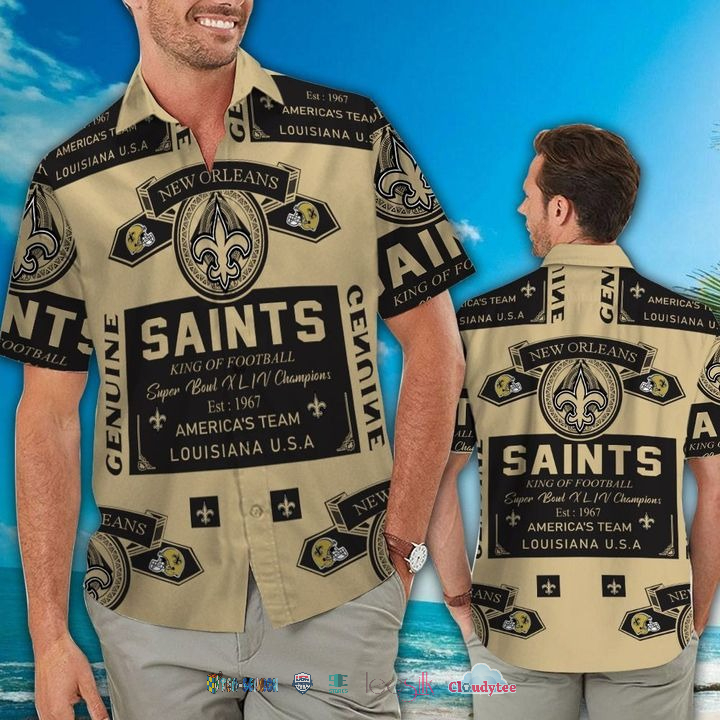 New Orleans Saints Ocean Fishes Hawaiian Shirt Beach Short