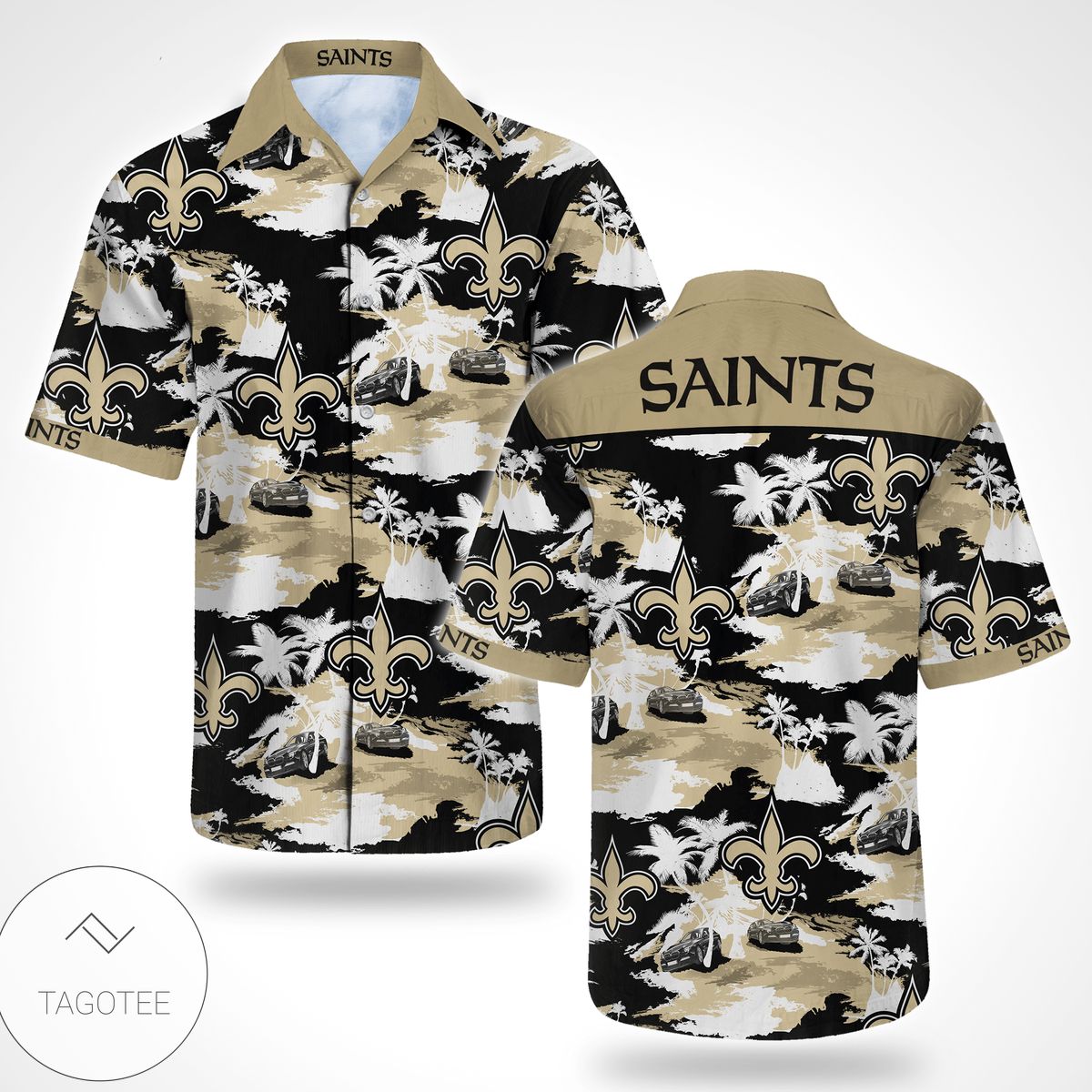 New Orleans Saints Tropical Flower Hawaiian Shirt