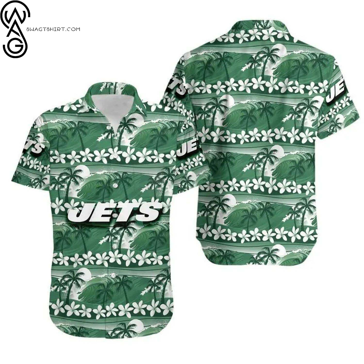 New York Jets And Mickey Mouse All Over Print Hawaiian Shirt