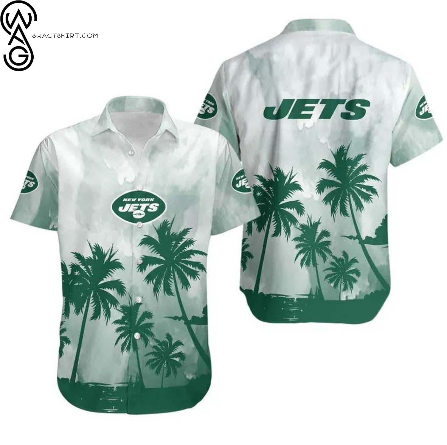 New York Jets Fireball Heat Summer Aloha Hawaiian Shirt