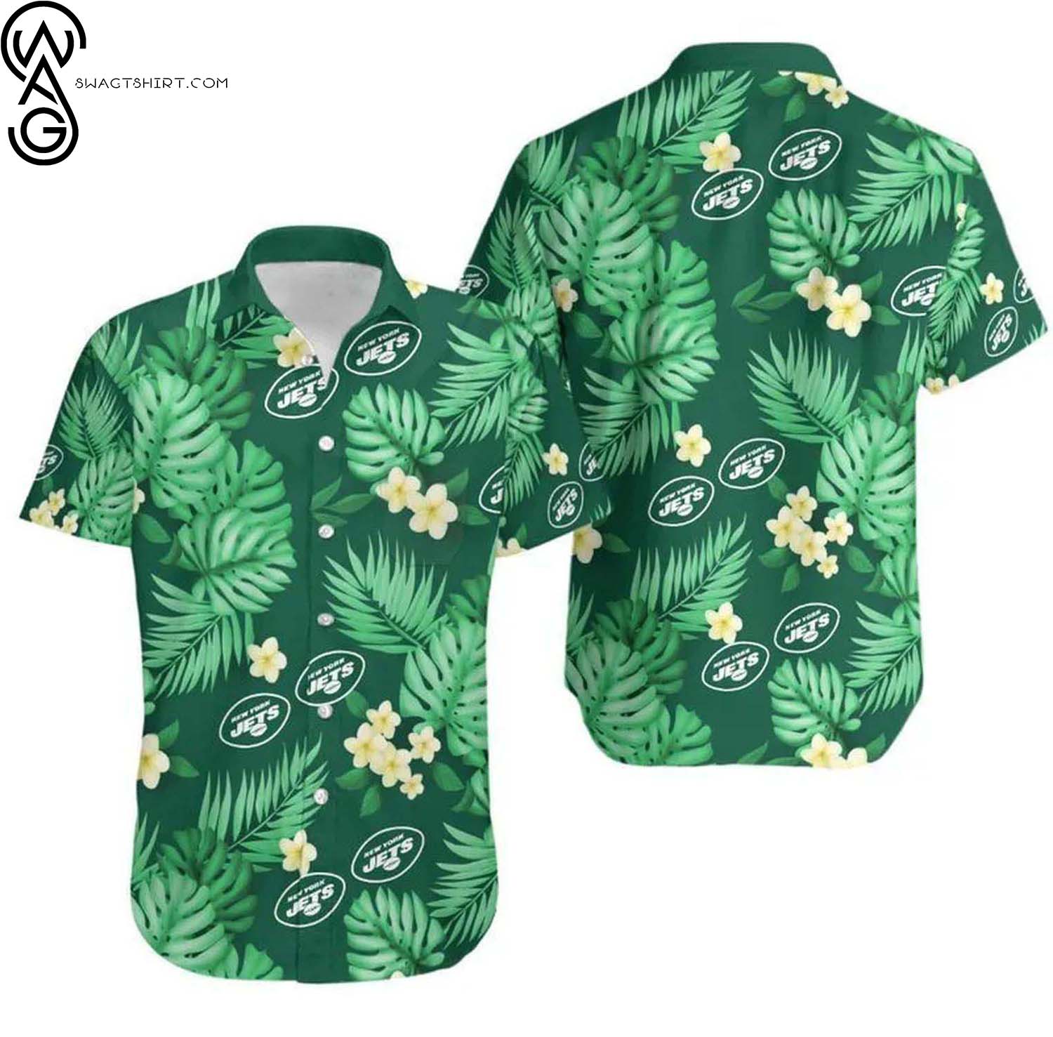 New York Jets Logo Summer Aloha Hawaiian Shirt