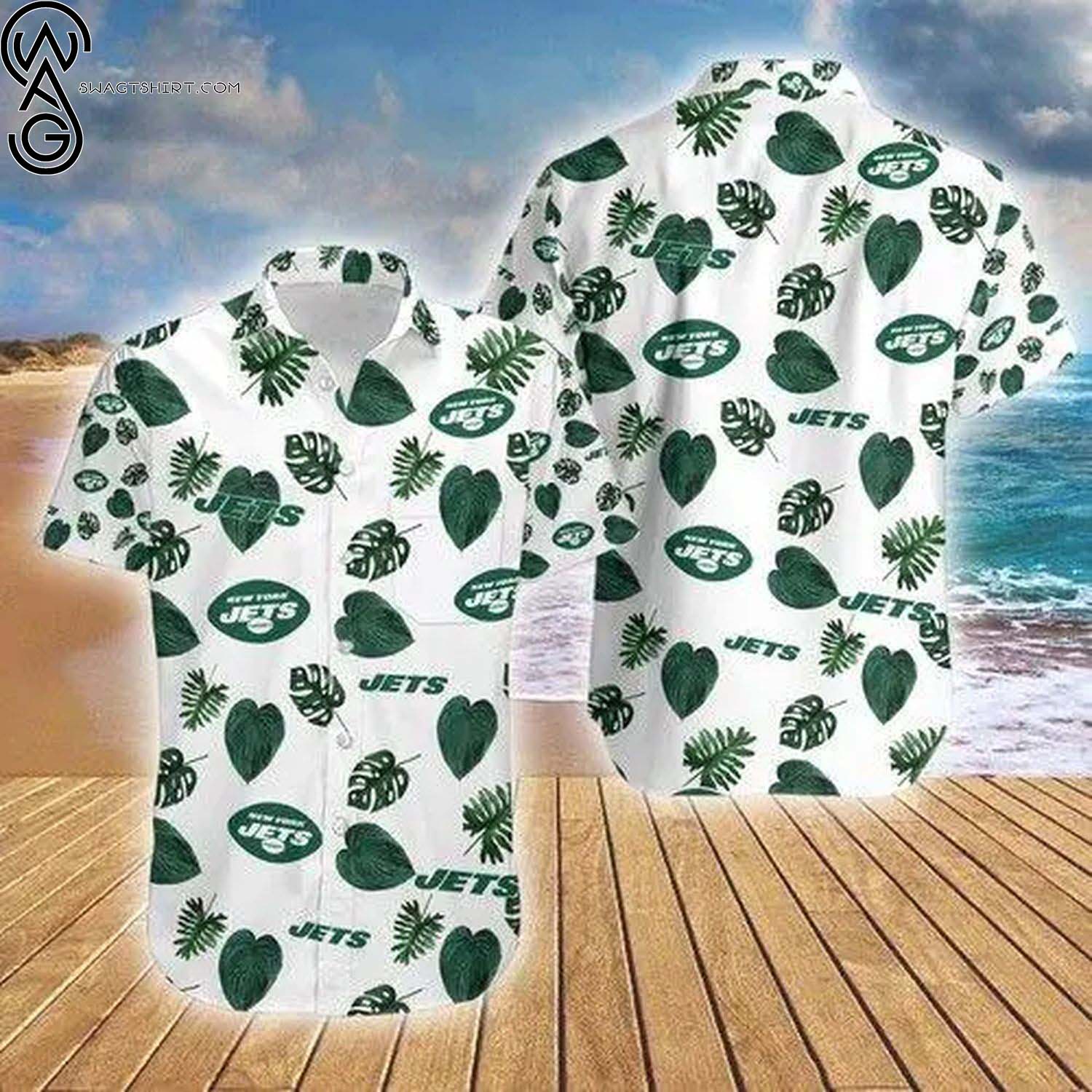 New York Jets Tropical Flower Summer Aloha Hawaiian Shirt