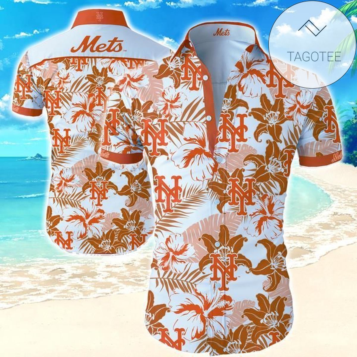 New York Mets 50th State Hawaiian Shirt