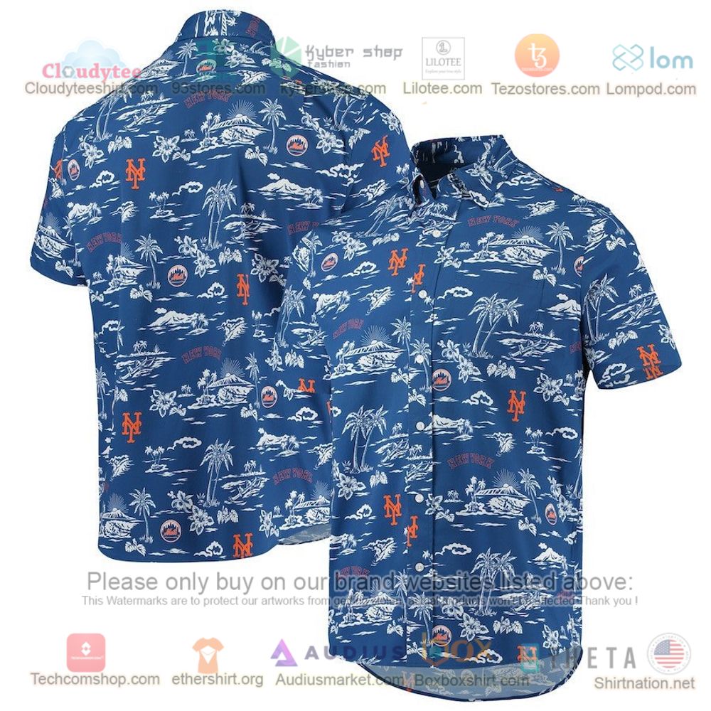 New York Mets Button-Up Hawaiian Shirt