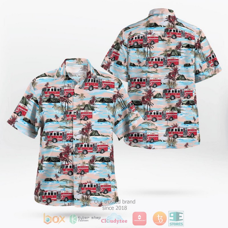 New York Nassau County Highway Patrol Ford Police Interceptor Hawaiian Shirt