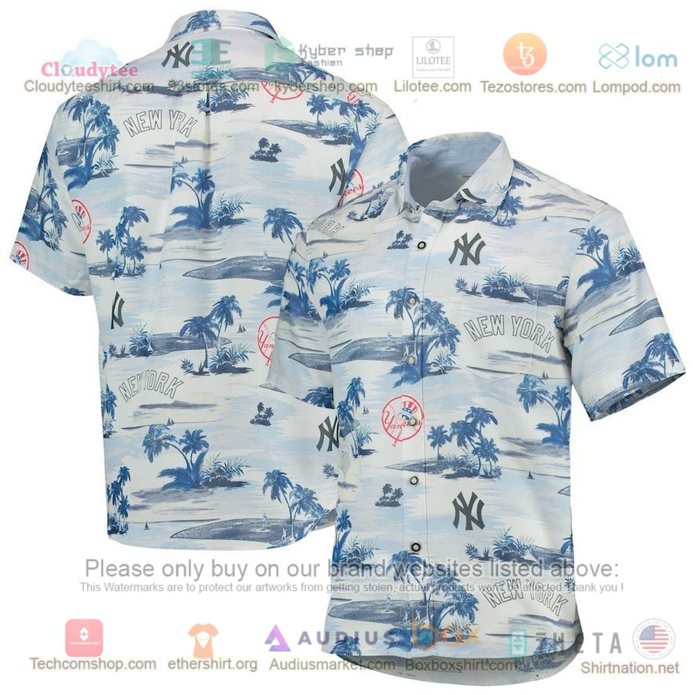 New York Yankees Bahama Coconut Point Island Button-Up Hawaiian Shirt