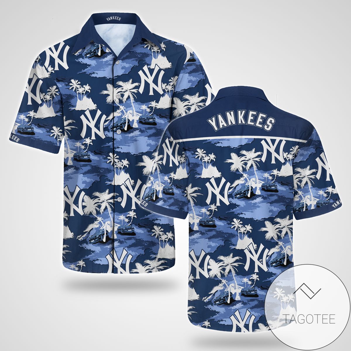 New York Yankees Tommy Bahama Authentic Hawaiian Shirt 2022 Summer Button Up Shirt For Men Beach Wear Short Sleeve Authentic Hawaiian Shirt 2022