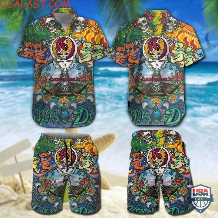 NFL Baltimore Ravens Grateful Dead Bears Hawaiian Shirt And Shorts