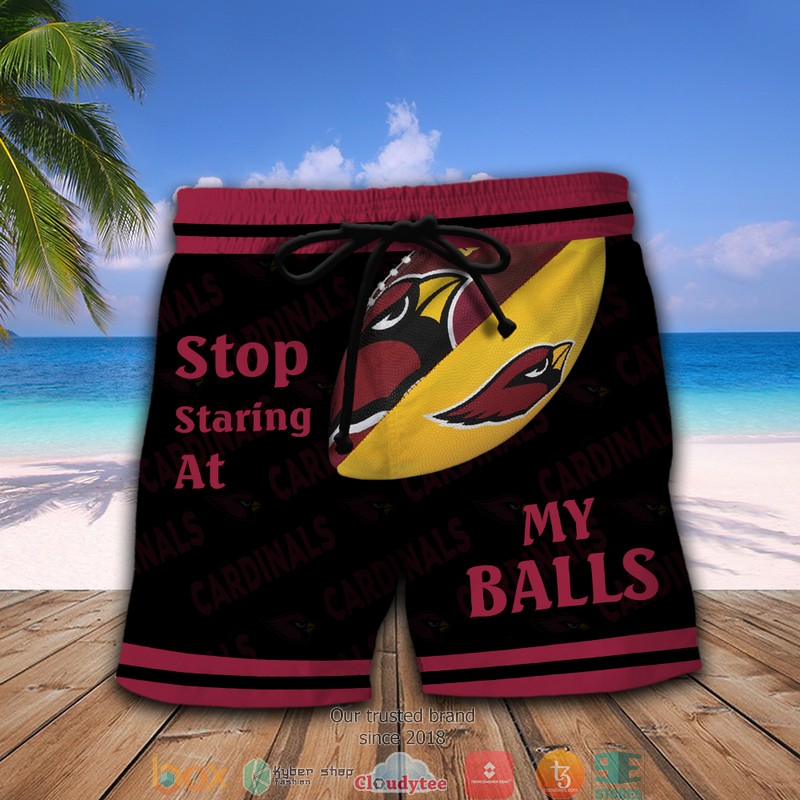 NFL Arizona Cardinals Stop Staring At My Balls Beach short