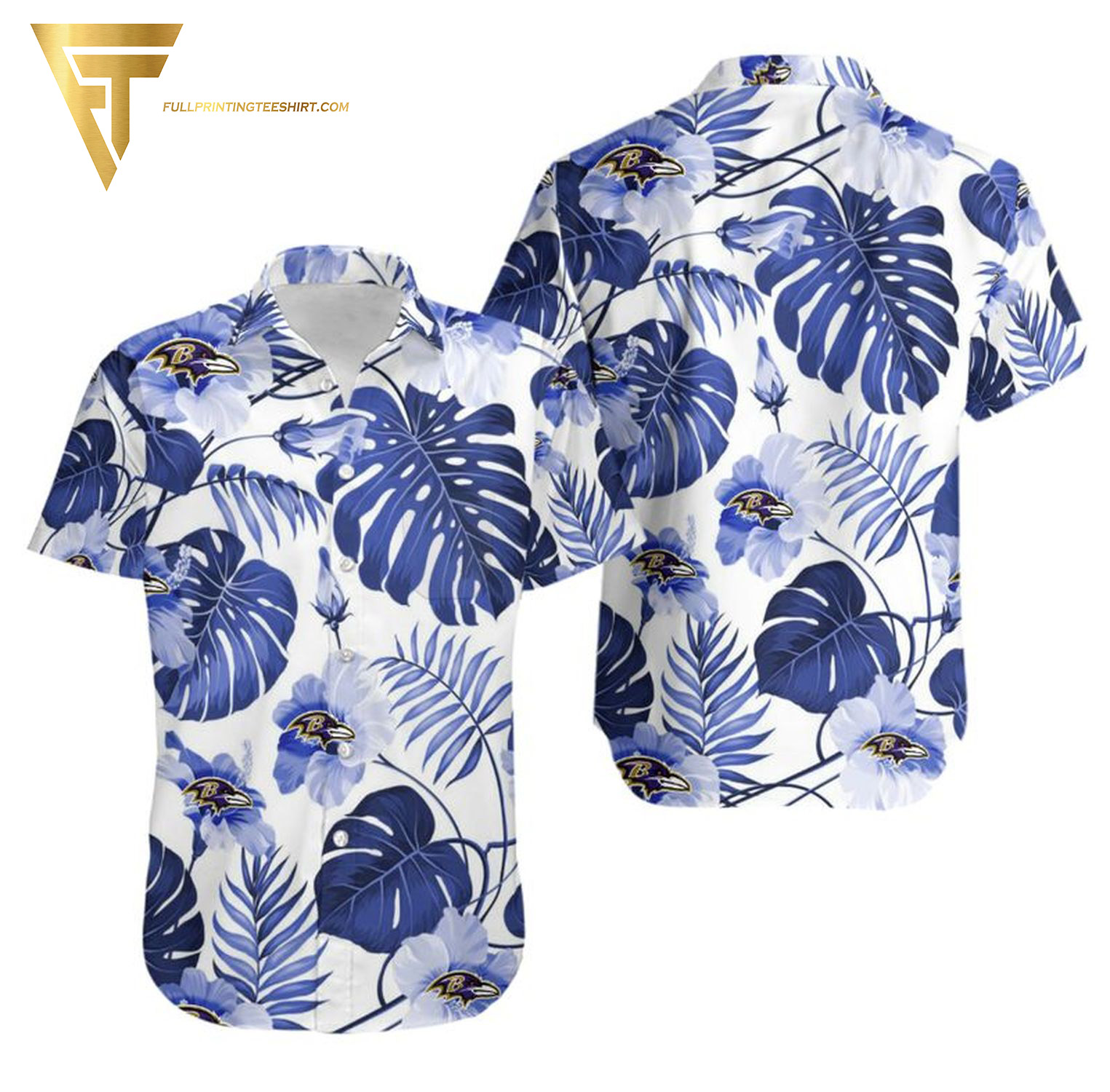 NFL Buffalo Bills Leaf Pattern Summer Hawaiian Shirt