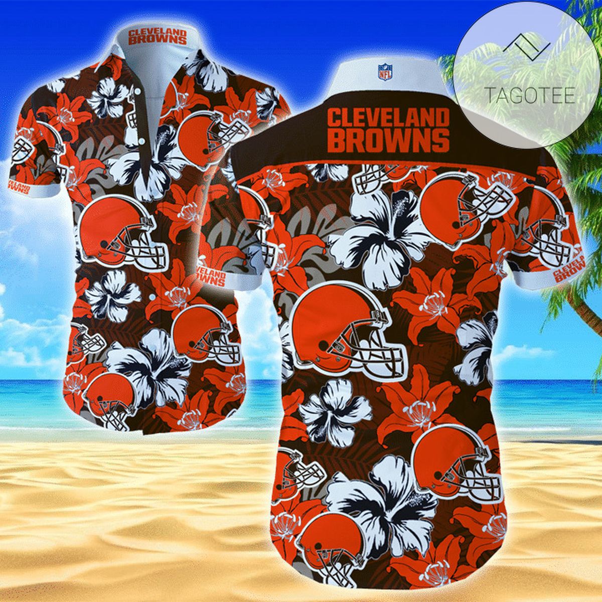 Nfl Cleveland Browns Authentic Hawaiian Shirt 2022 Tropical Shirt Mens